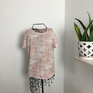 OLD NAVY M women’s T Shirt tie dye pink and white